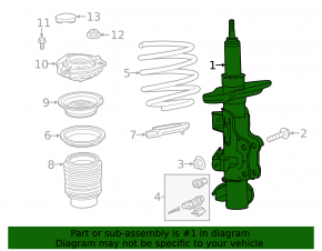 Shock absorber front left Chevrolet Camaro 16-23 SS