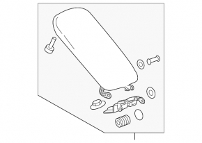 Armrest Chevrolet Impala 14-20 leather, gray, dents, dry cleanable