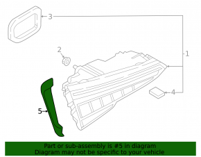 Left inner headlight trim for Audi A4 B9 17-19