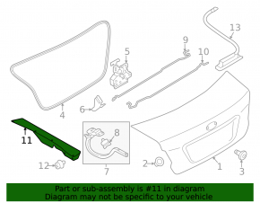Upper trunk lining Subaru Impreza 4d 17-23 GK