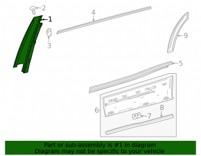 Side door trim, rear left front Mercedes X247 GLB 20-26