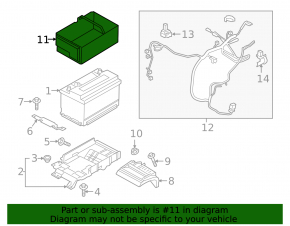 Battery cover Ford Edge 15-