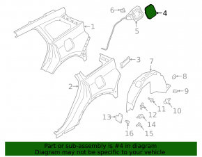 Lincoln Corsair 20-26 Fuel Door
