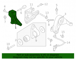 Right front engine mount for Nissan Ariya 23-25