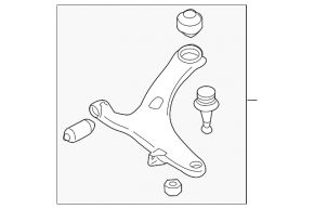 Lower control arm, front left, Subaru Forester 2008-2013
