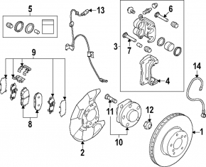 Front right brake disc cover for Subaru Forester 2025-2026