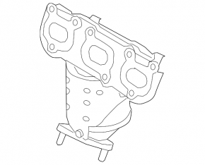 Exhaust manifold rear with catalytic converter Kia Sorento 19-20 3.3 AWD