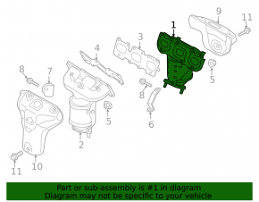 Exhaust manifold rear with catalytic converter Kia Sorento 19-20 3.3 AWD