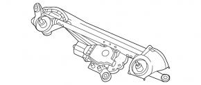Windscreen wiper trapezoid with motor Nissan Sentra 20-24