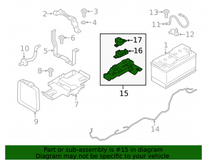 Positive battery terminal Volvo XC90 16-22 with pyropatron