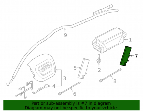 Rear left seat airbag for Audi Q7 17-26