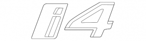 Emblem inscription i4 trunk door BMW i4 21-25 I4,