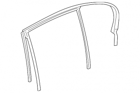 Rear left glass seal BMW 7 G12 16-22
