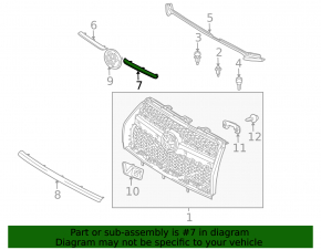 Left radiator grille molding for Toyota RAV4 09-12 Limited, chrome