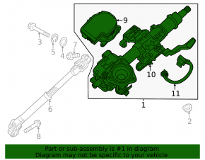 Steering column with electric power steering Kia Niro 23-26 EV