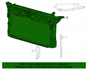 VW Golf 22-26 radiator panel TV