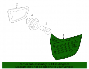 Left inner tailgate light for BMW X6 E71 08-12