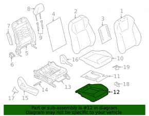Subaru XV Crosstrek 18-23 Passenger Seat