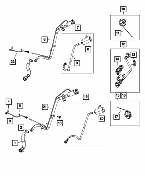 Fuel vapor purge valve tube Dodge Journey 12-20 2.4, 3.6