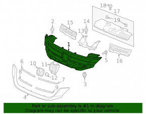 Radiator grille Honda Accord 13-15