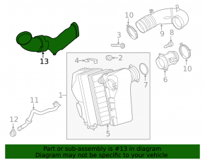 Air intake VW Touareg 11-17 3.6