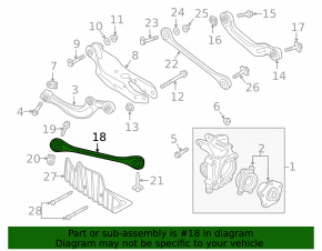 Lower rear left front transverse control arm Audi Q5 80A 18 - cracked silent block