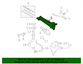 Windscreen wiper linkage with motor for Toyota Rav4 06-12