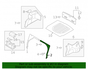 Left trunk seat partition Hyundai Elantra 21-23 Korea, black