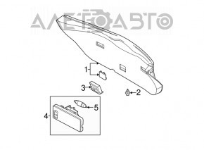 Nissan Murano z50 03-08 trunk door trim