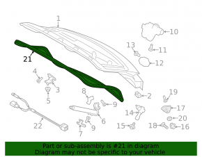 Rubber seal for the trunk door Porsche Macan 15-18