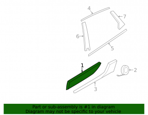 Door trim lower rear left Porsche Macan 15-21 structure