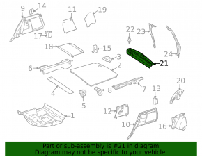 Mercedes W164 ML trunk opening trim