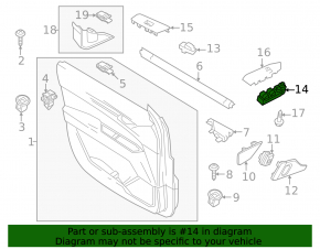 Front left window lift control for Mazda CX-50 23-25 with automatic folding mirrors