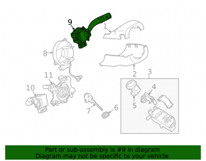 Right steering column switch for Mazda6 09-13