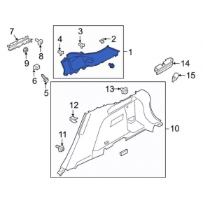 Rear pillar trim right Ford Escape MK4 23- black, scratch