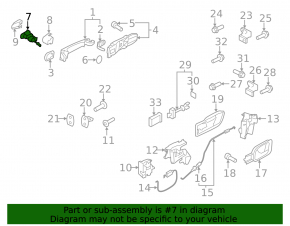 Front left lock cylinder VW Tiguan 09-18