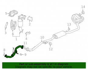 Honda CRV 20-22 hybrid exhaust pipe