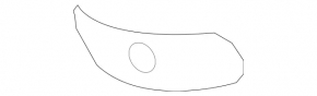 Right front bumper grille for Mercedes S-class W221