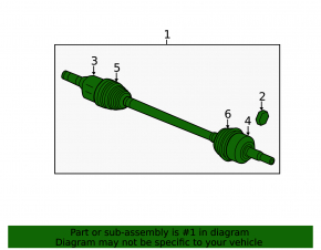 Drive axle rear right GMC Terrain 10-17