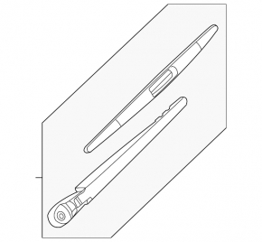 Rear wiper arm for Nissan Murano z52 15-23