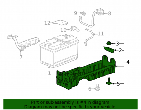 Battery tray Chevrolet Cruze 16-