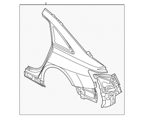 Quarter wing rear right Audi A6 C8 19-
