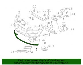 Front bumper lip Audi Q7 4L 07-09