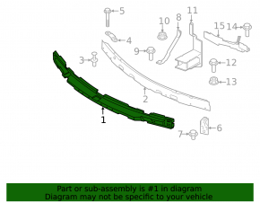 BMW X5 F15 14-18 Front Bumper Absorber With M Model