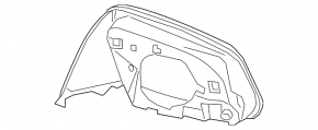 Left mirror housing for BMW X1 F48 16-22
