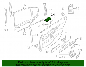 Rear right window lift control trim BMW 7 G11 G12 16-22 black for 3 additional buttons