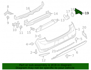 Rear Bumper Parking Sensor Bracket for VW Golf 15-19
