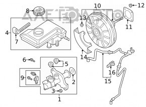 VW Atlas 18-24 Master Brake Cylinder with Reservoir