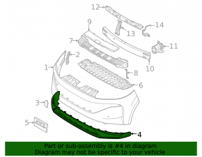 Nissan Murano z53 2020 Platinum Front Bumper Lip