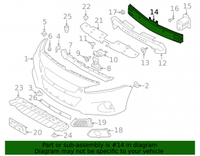 Front Bumper Reinforcement Nissan Altima 19-